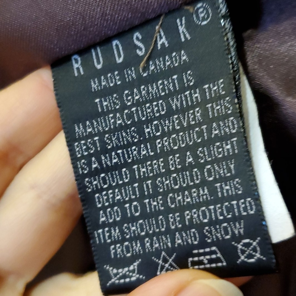 RUDSAK Brown Leather Jacket – Snap Button – Made in Canada - Picture 9 of 15